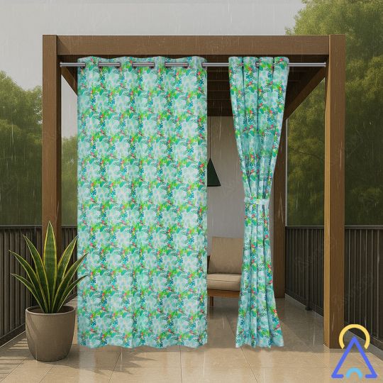 Waterproof Printed Premium Outdoor Curtains (Polyester Solution Dyed)