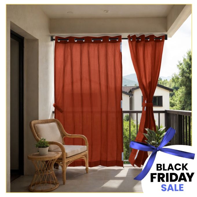 98% Sun Block Solid Outdoor Curtain (HDPE)
